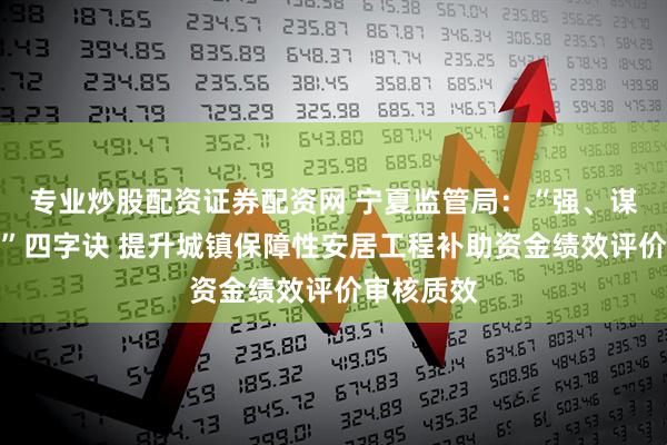 专业炒股配资证券配资网 宁夏监管局：“强、谋、实、效”四字诀 提升城镇保障性安居工程补助资金绩效评价审核质效