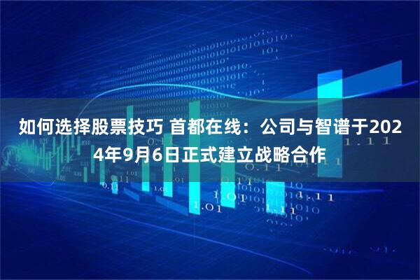 如何选择股票技巧 首都在线：公司与智谱于2024年9月6日正式建立战略合作